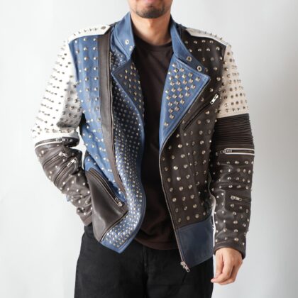 Punk Phantom – Men’s Genuine Sheepskin Leather Jacket