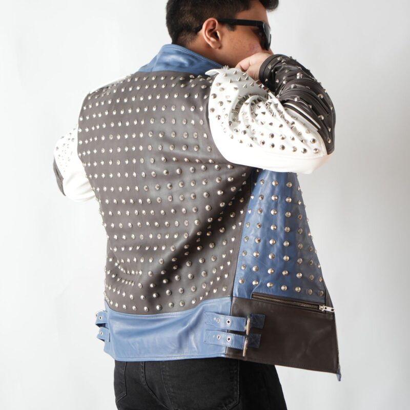 Punk Phantom – Men’s Genuine Sheepskin Leather Jacket - Image 5