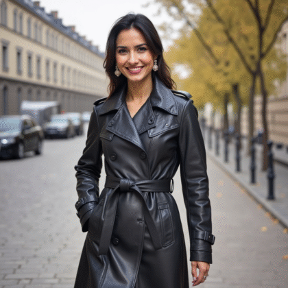 Storm walker – Women’s Sheepskin Leather Trench Coat