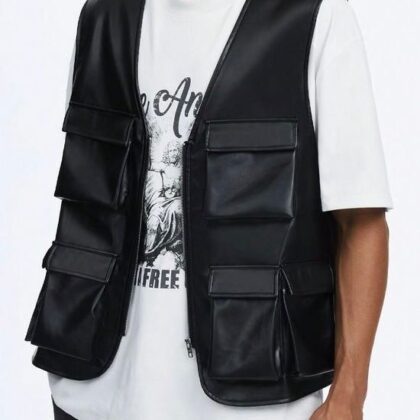 Street Savy – Men’s Pure Leather Vest | Retro Street Style Inspired