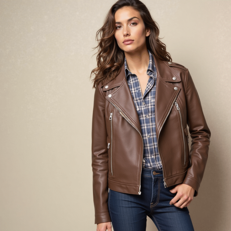 Valkyrie – Women’s Pure Leather Biker Jacket - Image 4